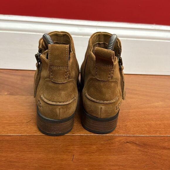 UGG Women’s Aureo Waterproof Zip Ankle-High Boots Booties Tan Brown Suede US 8 - Picture 3 of 11